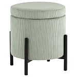 Светло-зеленый пуф на черных ножках SANJAY варинант исполнения - 1 | Loft Concept во Владивостоке