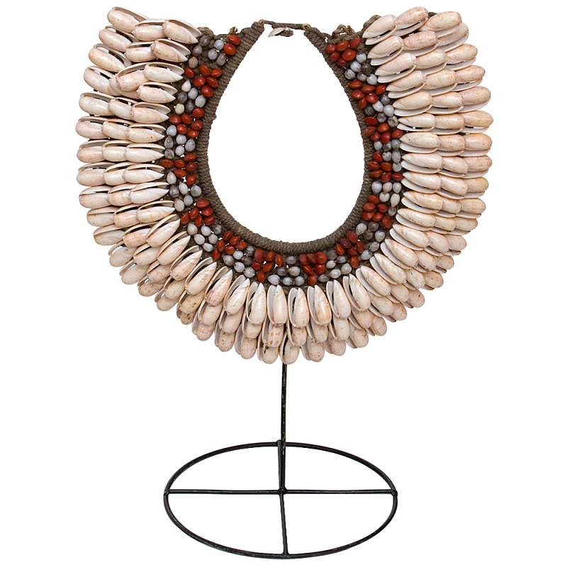 Этническое ожерелье из ракушек и бус Aboriginal Ethnic Necklace Beige Red Бежевый Красный Коричневый Этническое ожерелье из ракушек и бус Aboriginal Ethnic Necklace Beige Red Бежевый Красный Коричневый во Владивостоке | Loft Concept