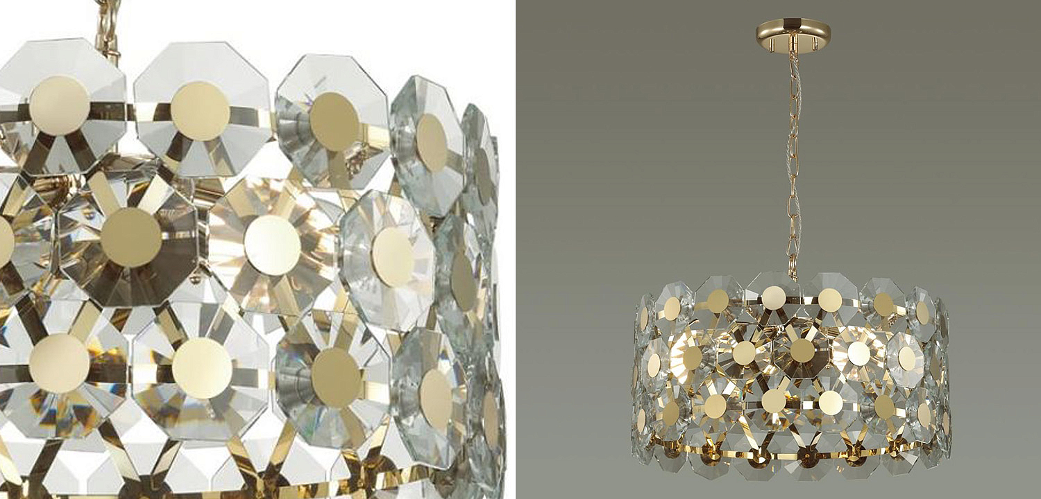 Люстра Crystal Octagons Gold Люстра Crystal Octagons Gold - Loft-Concept во Владивостоке