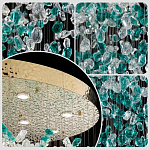 Люстра зеленая каскадная Green Light CascadeDroplet Chandelier варинант исполнения - 3 | Loft Concept во Владивостоке