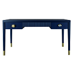 Письменный стол Elsa Dreams Blue Шпон дерево с двумя ящиками варинант исполнения - 5 | Loft Concept во Владивостоке