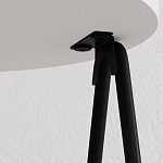 Стол приставной с 2-мя круглыми белыми столешницами ESSEL SIDE TABLE WHITE варинант исполнения - 2 | Loft Concept во Владивостоке