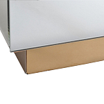 Столик журнальный зеркальный с золотым декором Gold Painted Mirror Table варинант исполнения - 3 | Loft Concept во Владивостоке