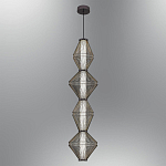 Подвесной светильник вертикальный с плетеным металлическим каркасом Metal Interweaving варинант исполнения - 2 | Loft Concept во Владивостоке