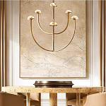 Люстрас 6-ю мраморными плафонами в форме купола Light Warm Light варинант исполнения - 3 | Loft Concept во Владивостоке