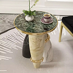 Дизайнерский журнальный стол круглый на 3-х фигурных ножках Cuzadit варинант исполнения - 1 | Loft Concept во Владивостоке