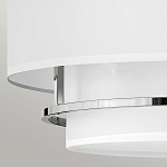 Потолочный светильник с двухслойным белым текстильным абажуром Hinkley варинант исполнения - 11 | Loft Concept во Владивостоке