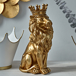 Статуэтка лев с детализированной гривой и изящной короной Lion Crown  варинант исполнения - 5 | Loft Concept во Владивостоке