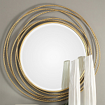 Золотое настенное круглое зеркало Golden Orbit варинант исполнения - 1 | Loft Concept во Владивостоке