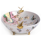 Белое фарфоровое блюдо с изображением бабочек Eden Garden варинант исполнения - 3 | Loft Concept во Владивостоке