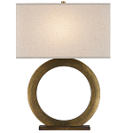 Настольная лампа с корпусом в форме кольца и прямоугольным абажуром French Ring варинант исполнения - 3 | Loft Concept во Владивостоке