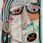 Арт-Объект плетеный из нитей большой портрет Joana Schneider  варинант исполнения - 2 | Loft Concept во Владивостоке