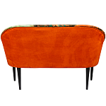 Диван двухместный из натурального бука оранжевый с цветным принтом Impressionism in Art варинант исполнения - 2 | Loft Concept во Владивостоке