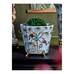 Кашпо из голубого фарфора с бронзовыми элементами Blue Garden варинант исполнения - 5 | Loft Concept во Владивостоке