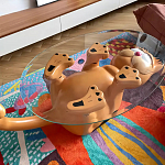 Дизайнерский журнальный стол с основанием в виде кота Bivan варинант исполнения - 2 | Loft Concept во Владивостоке