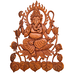 Панно из дерева Ганеша Panel With Animals варинант исполнения - 1 | Loft Concept во Владивостоке