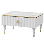 Стол журнальный белый с ящиком Expanses of Beauty варинант исполнения - 1 | Loft Concept во Владивостоке