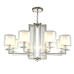 Люстра с 8-ю цилиндрическими плафонами из стекла Laurent варинант исполнения - 6 | Loft Concept во Владивостоке