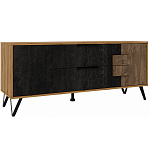 ТВ-тумба с  2-мя ящиками и закрытыми полками Stone Effect варинант исполнения - 1 | Loft Concept во Владивостоке