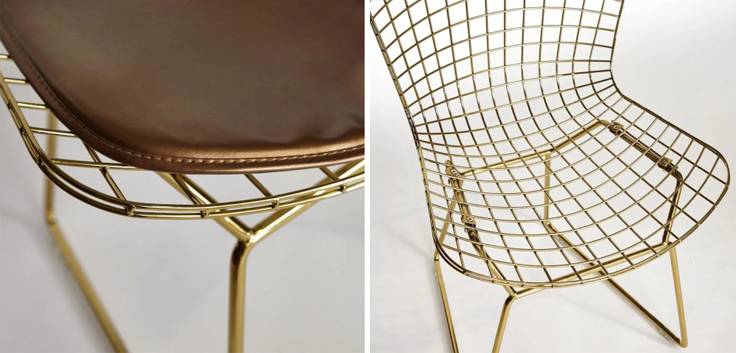 Стул Bertoia Chair Gold Стул Bertoia Chair Gold - Loft-Concept во Владивостоке