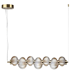 Подвесной светильник линейный с 7-ю рифлеными стеклянными шарами Marcelh Light варинант исполнения - 2 | Loft Concept во Владивостоке