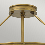 Потолочный светильник цвета латунь с плоским круглым плафоном Hinkley варинант исполнения - 3 | Loft Concept во Владивостоке