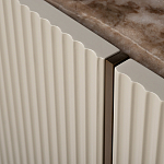 Тумба под телевизор серая с мраморной столешницей Uniqueness Marble варинант исполнения - 3 | Loft Concept во Владивостоке