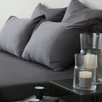 Постельное белье однотонное из сатина темно-серого цвета Eden Line варинант исполнения - 3 | Loft Concept во Владивостоке