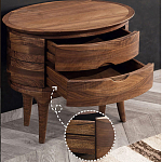 Прикроватный столик из дерева с 2-мя ящиками Moon Walnut Furniture варинант исполнения - 4 | Loft Concept во Владивостоке