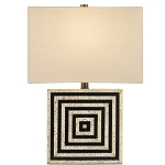 Настольная лампа с квадратным основанием и прямоугольным абажуром Neat Lines варинант исполнения - 3 | Loft Concept во Владивостоке