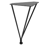 Стол журнальный c коричневой круглой столешницей на трех металлических ножках Charm Coffee Table варинант исполнения - 5 | Loft Concept во Владивостоке