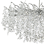 Линейная люстра с хрустальными подвесками на металлических ветках Fairytree Light Silver Linear Chandelier 18 варинант исполнения - 3 | Loft Concept во Владивостоке