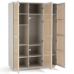 Шкаф с тремя дверцами из плетеного ротанга Tomio Wicker Furniture варинант исполнения - 3 | Loft Concept во Владивостоке