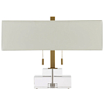 Настольная лампа прямоугольная на прозрачном основании Charm and Luxury варинант исполнения - 4 | Loft Concept во Владивостоке