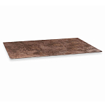 Стол обеденный с коричневой прямоугольной столешницей из керамики на четырех пластиковых ножках Brown Ceramics варинант исполнения - 3 | Loft Concept во Владивостоке