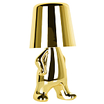 Настольная лампа фигурная золотого цвета с гладким абажуром Высота 19 см Sophia варинант исполнения - 2 | Loft Concept во Владивостоке