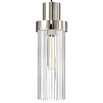 Подвесной светильник с стеклянным ребристым цилиндрическим плафоном Steps варинант исполнения - 3 | Loft Concept во Владивостоке