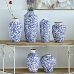Ваза с синим цветочным узором Blue & White Ornament  варинант исполнения - 3 | Loft Concept во Владивостоке