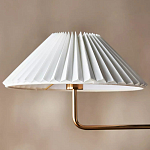 Люстра линейная с 2-мя белыми плиссированными тканевыми абажурами Combination варинант исполнения - 3 | Loft Concept во Владивостоке