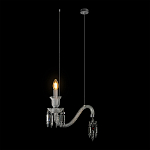 Подвесной светильник стеклянный в виде канделябра Curved Glass Chandelier варинант исполнения - 2 | Loft Concept во Владивостоке