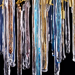 Люстра на подвесе с каркасом из металла и цветными подвесками из стекла Droplet Chandelier варинант исполнения - 2 | Loft Concept во Владивостоке