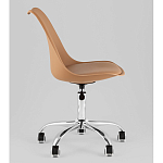 Офисный стул на металлическом основании EGGERY Brown пластик варинант исполнения - 4 | Loft Concept во Владивостоке