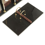 Настольный письменный набор из лемезита и змеевика с часами Royal Accessory варинант исполнения - 3 | Loft Concept во Владивостоке