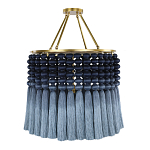Люстра синяя плетеная с кисточками Boho Tassel Chandelier варинант исполнения - 2 | Loft Concept во Владивостоке