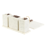 Настольный письменный набор из мрамора и креноида с гербом России Marble Accessory варинант исполнения - 3 | Loft Concept во Владивостоке