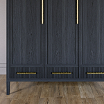 Большой Шкаф Primo Черный дуб с 3 дверьми и 3 выдвижными ящиками варинант исполнения - 2 | Loft Concept во Владивостоке