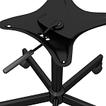 Стул с мягкой черной обивкой из велюра и подъемно-поворотным механизмом на колесиках Harper Black варинант исполнения - 5 | Loft Concept во Владивостоке