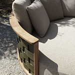 Дизайнерский уличный диван из массива дерева с плетеной спинкой PALINFRASCA Sofa варинант исполнения - 14 | Loft Concept во Владивостоке