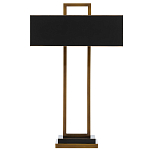 Настольная лампа прямоугольная с черным абажуром Strictness of Forms варинант исполнения - 2 | Loft Concept во Владивостоке