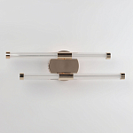 Бра с круглым основанием золотого цвета и двумя вертикальными плафонами Hex Scaffold варинант исполнения - 3 | Loft Concept во Владивостоке